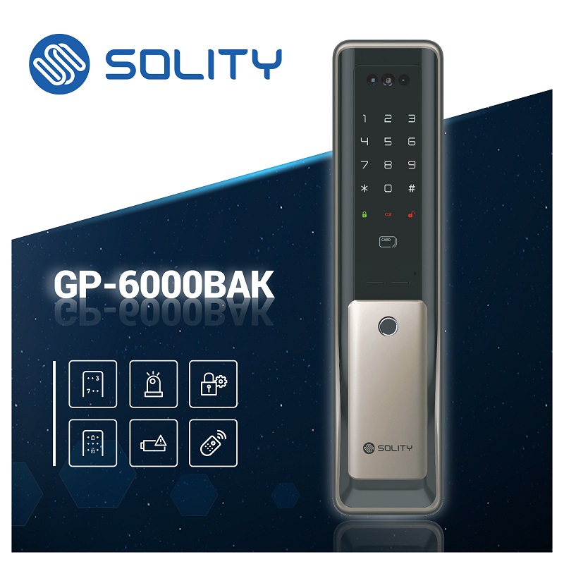 Khóa cửa nhận diện khuôn mặt Solity GP-6000BAK Face ID